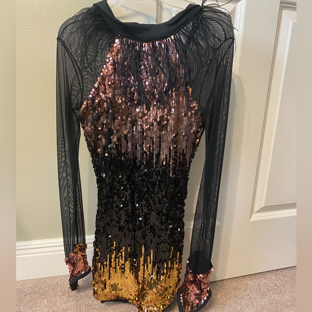 Weissman Ombré dance costume- pink, black, yellow